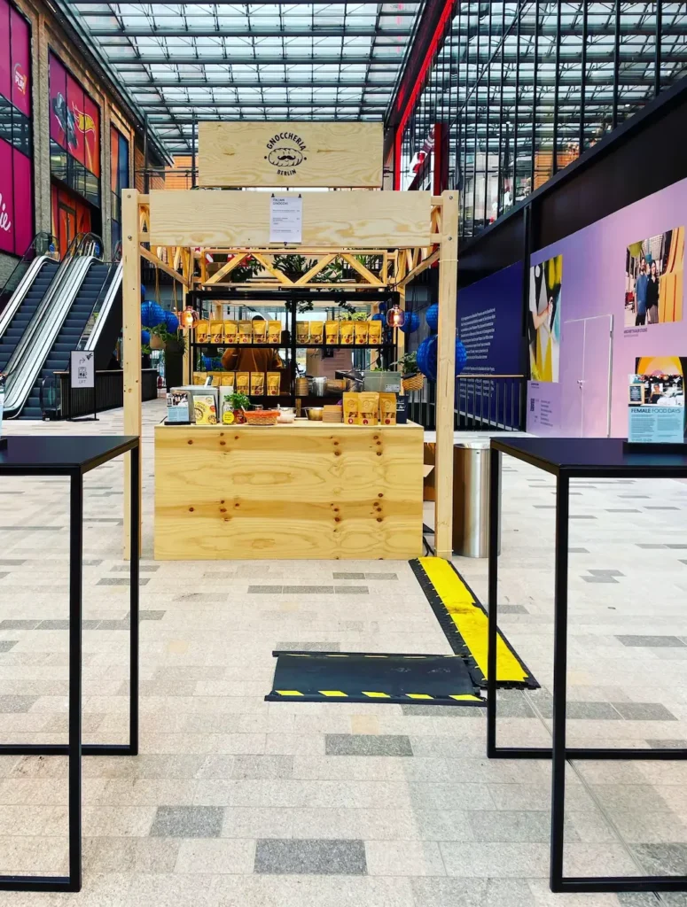 Pop-up-Stand von Gnoccheria Berlin bei den Female Food Days im The Playce am Potsdamer Platz